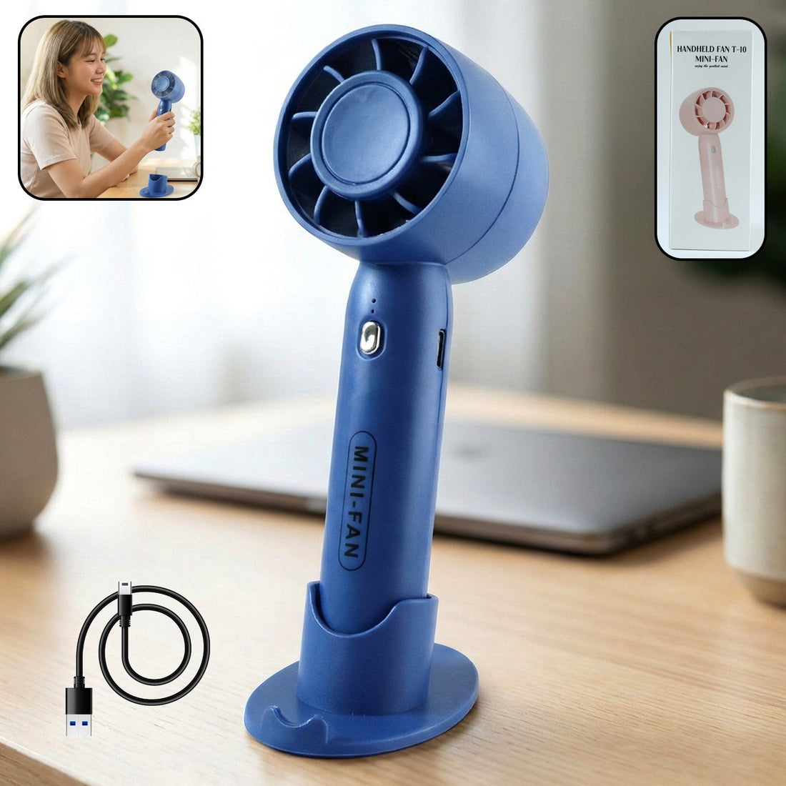 Rechargeable Mini Handheld Fan – Portable Personal Cooling